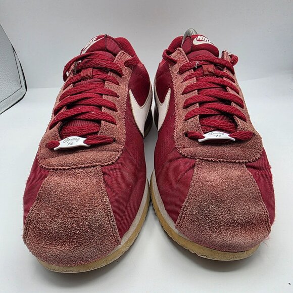 Nike Cortez Basic Nylon Team Red Mens Size 10.5 Sneaker Shoes Casual Walking - Picture 13 of 14